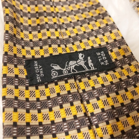 Authentic Hermes 100% Silk Tie Necktie For Men - Picture 3 of 6